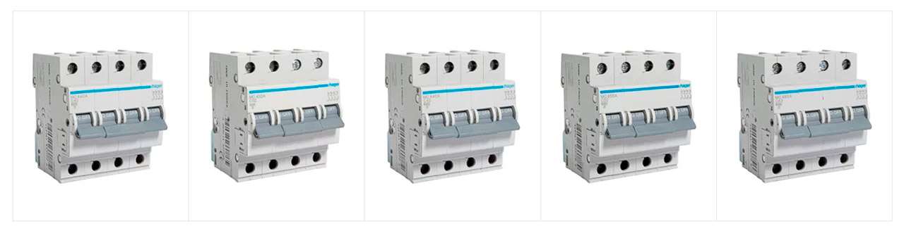 4 Полюсные автоматические выключатели