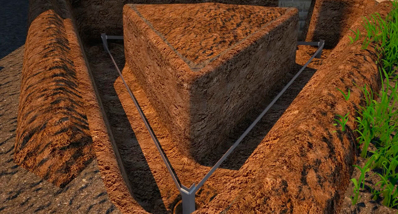 Установка заземления расположение штырей