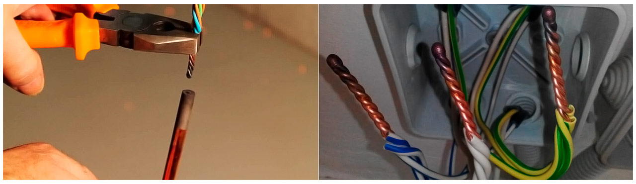 Как соединить силовой кабель между собой