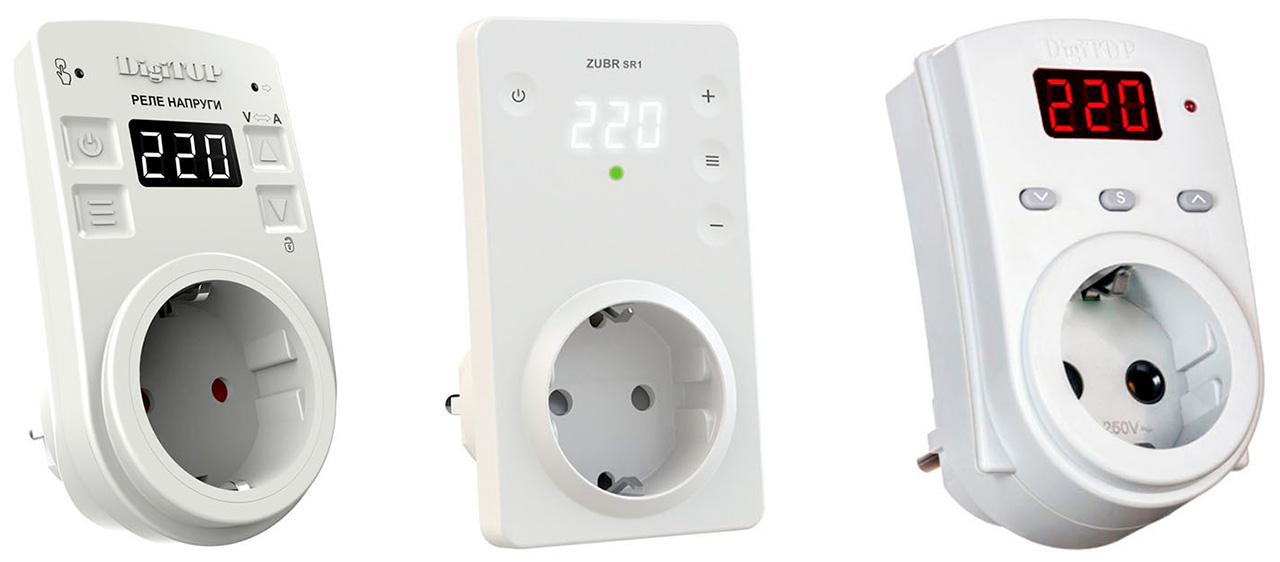 Реле напряжения для подключения в розетку