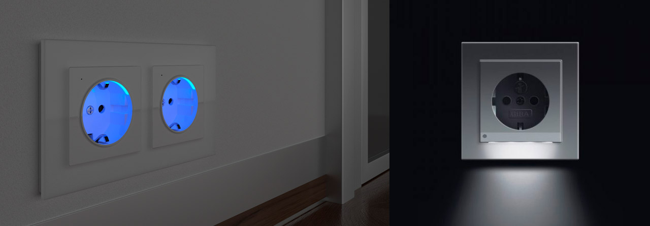Розетки с подсветкой | ELECTRICA.NET.UA