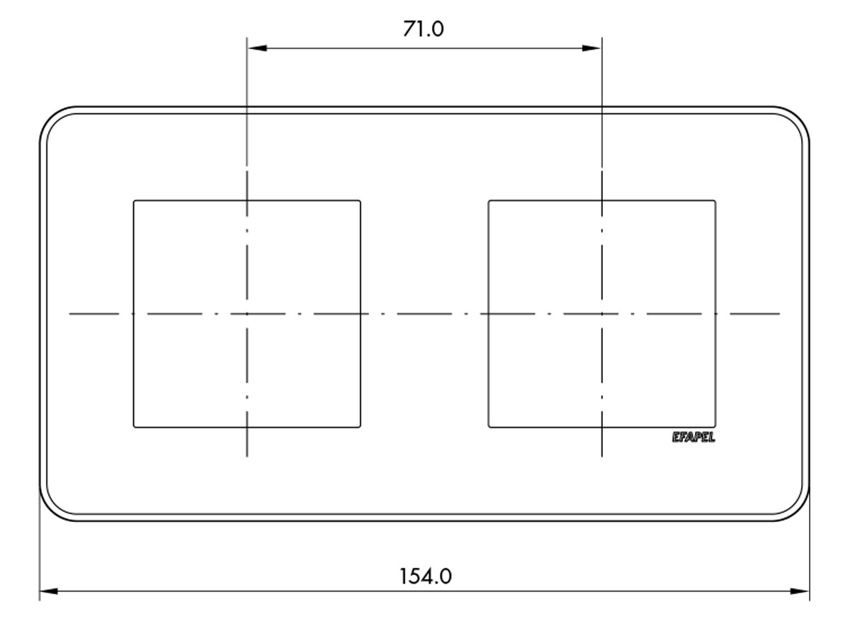 Размеры рамки 42920 TAL Latina Efapel