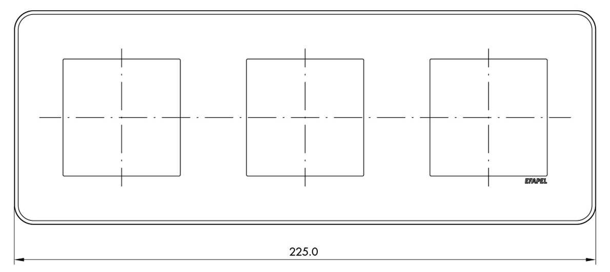Размеры рамки 42930 TPM Latina Efapel