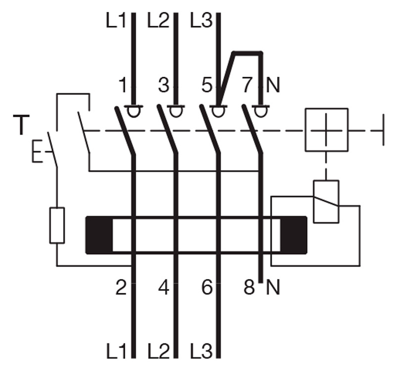 Схема дифреле Hager CFA440D