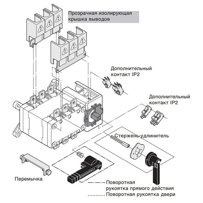 Магазин електрики - Hager HI464 рубильники схема