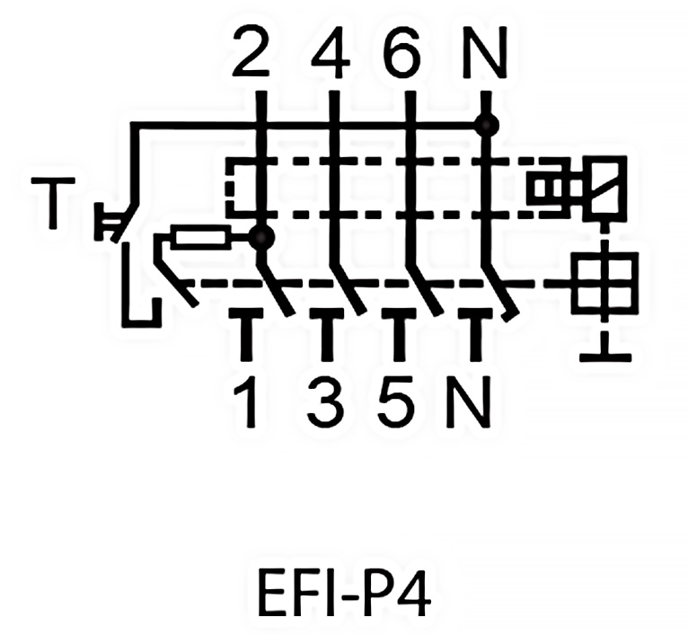 Схема подключения реле EFI-P4 2061630