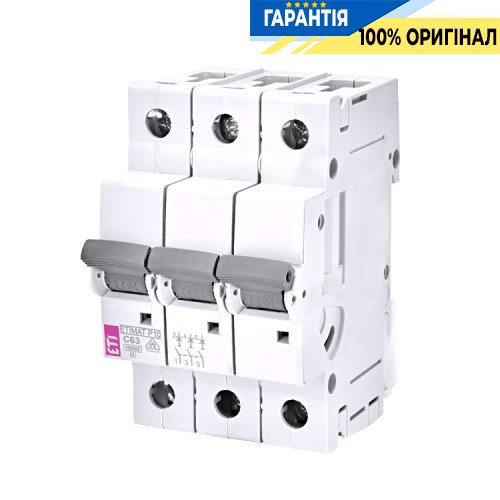 Автоматический выключатель ETI ETIMAT 10 3p C 2А (10 kA) 2135708