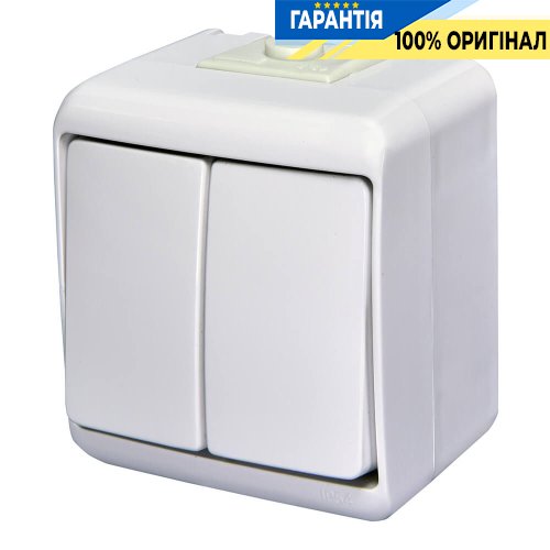 Выключатель 2-кл VHE-2 (белый, IP54) ETI Hermetics 4668001