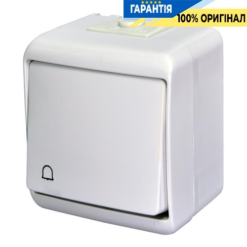 Кнопка "колокольчик" VHE-4 (белая, IP54) ETI Hermetics 4668003