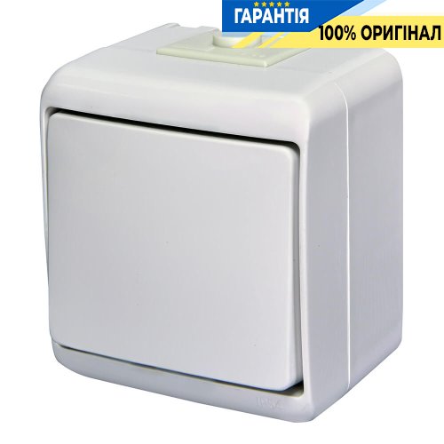 Выключатель 1-кл с подсветкой VHE-1L (белый, IP54) ETI Hermetics 4668007