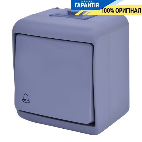 Кнопка "колокольчик" VHE-4-SR (серая, IP54) ETI Hermetics 4668063