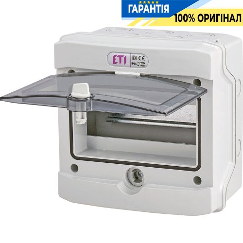 Пластиковый щит 8 мод. IP65 внешний ECH-8Gu ETI 1101171