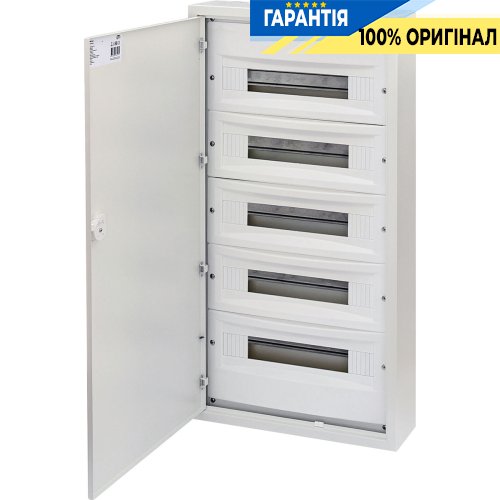 Щит наружный металлический WRP18-5 (5х18 мод., 90мод., пластик. фальш-панель, IP30) ETI 1101385