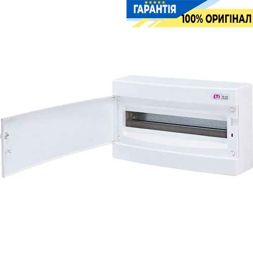 Щит наружный распределительный ECT 18PO (18мод. белая дверца) IP40 ETI 1101007