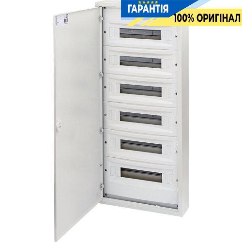 Щит наружный металлический WRP18-6 (6х18 мод., 108мод., пластик. фальш-панель, IP30) ETI 1101386
