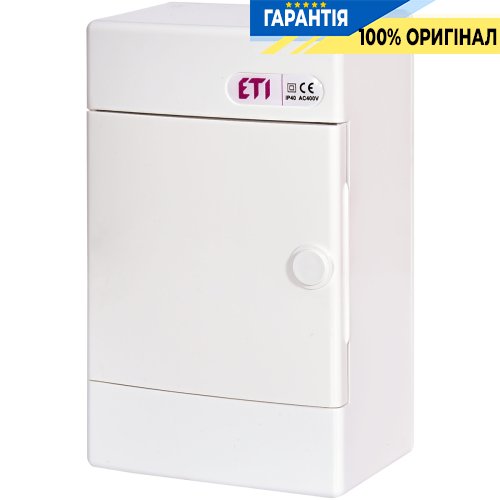 Щит наружный распределительный ECT 4PO (4мод. белая дверца) IP40 ETI 1100141
