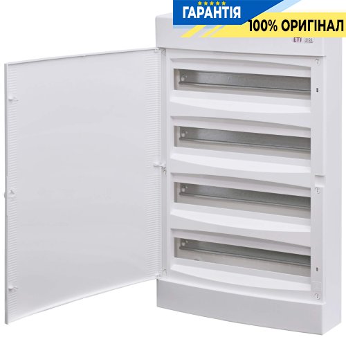Щит наружный распределительный ECT 4x18PO (72мод. белая дверца) IP40 ETI 1100271