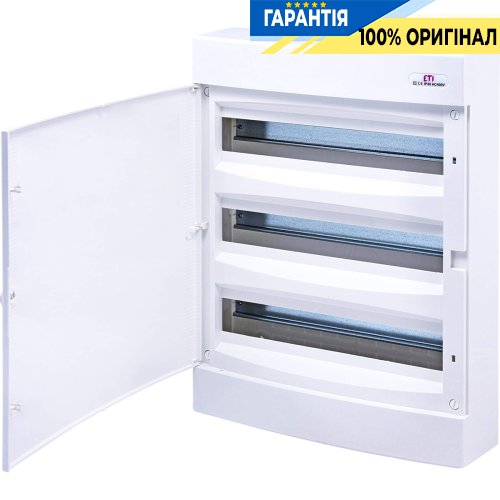 Щит зовнішній розподільний ECT 3x18PO (54мод. білі дверцята) IP40 ETI 1101041