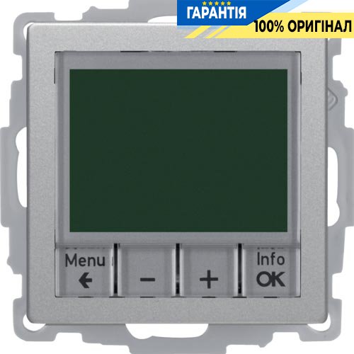 Термостат цифровой с таймером и дисплеем, 8А/250В, алюминий, «Q.1» «Q.3» «Q7» Berker 20446084