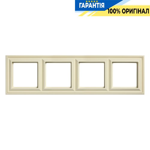 Рамка 4-постовая Jung Eco Profi DECO EPD484, слоновая кость