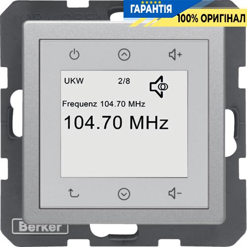 Приймач Radio Touch для колекцій Berker «Q.1» «Q.3» «Q7» 28846084, колір: алюміній, оксамитовий лак