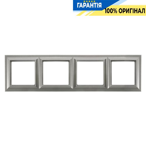 Рамка 4-постова Jung Eco Profi STANDART EPS484AL, алюміній