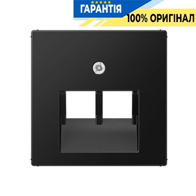 Накладка для двойной розетки UAE Jung Eco Profi EP569-2BFPLUASWM, матовый черный