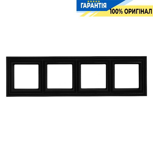 Рамка 4-постовая Jung Eco Profi DECO EPD484SWM, матовый черный