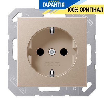 Розетка с з/к 230V/16A Jung Eco Profi EP1420CH, шампань