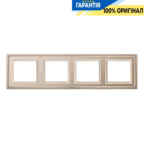 Рамка 4-постова Jung Eco Profi DECO EPD484CH, шампань