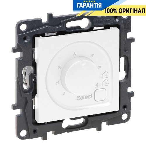 Термостат для теплого пола 16А 230ВА Legrand Niloe Step 863142, белый
