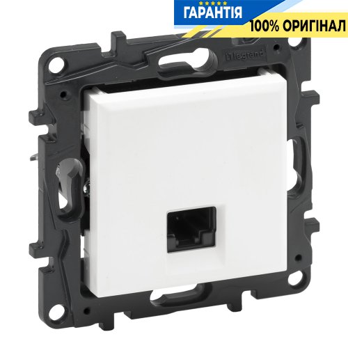 Розетка компьютерная RJ45 CAT5e UTP Legrand Niloe Step 863159, белый