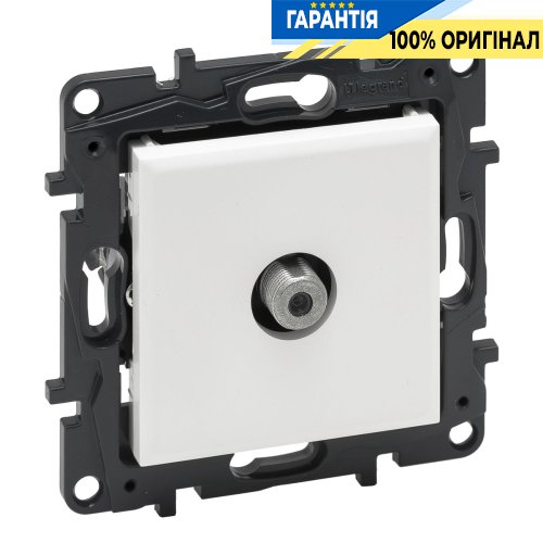 Розетка TV тип F «зірка» Legrand Niloe Step 863175, білий