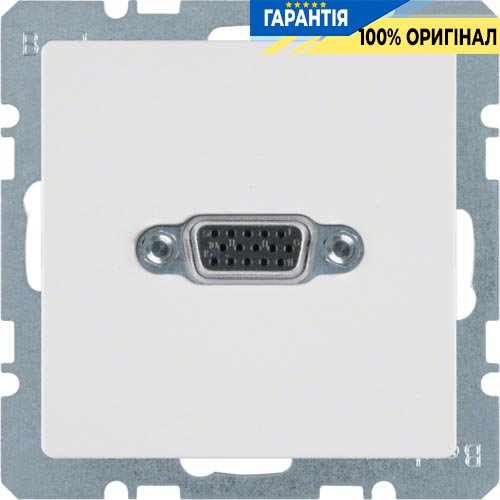 VGA-розетка с винтовыми клеммами, полярная белизна, «Q.1» «Q.3» «Q7» Berker 3315416089