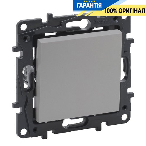 Выключатель 1-кл 10А, автоматические клеммы, Legrand Niloe Step 863301, алюминий