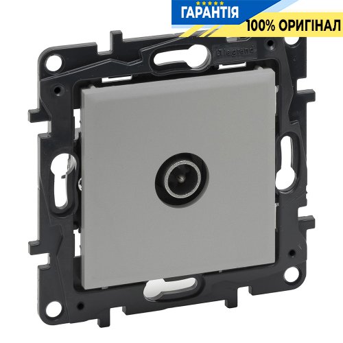 Розетка TV «зірка» Legrand Niloe Step 863374, алюміній