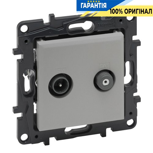 Розетка TV-SAT «звезда» Legrand Niloe Step 863383, алюминий