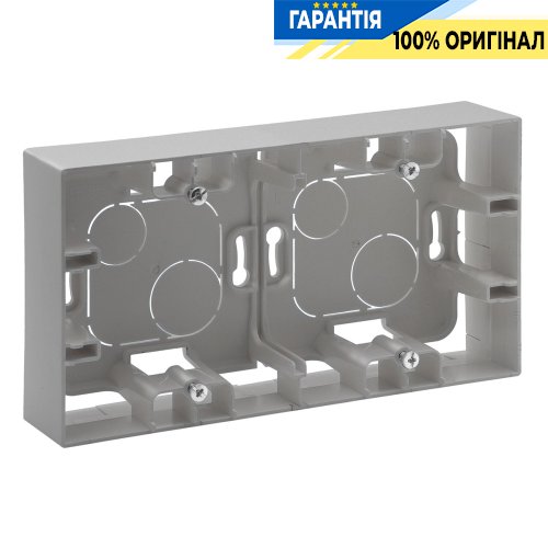 Коробка накладного монтажа 2-постовая Legrand Niloe Step 863398, алюминий