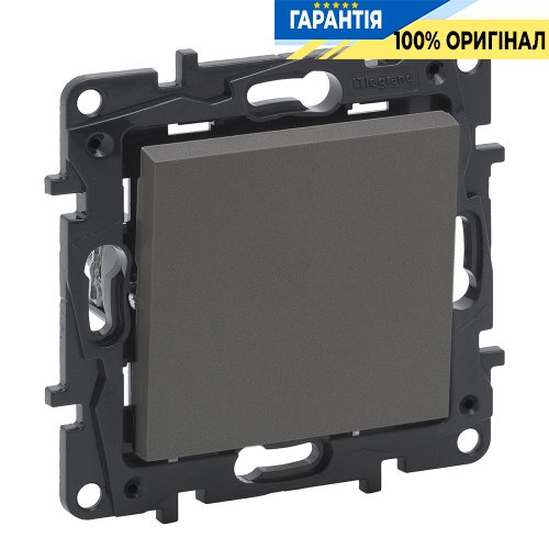 Выключатель 1-кл 10А, автоматические клеммы, Legrand Niloe Step 863401, cталь
