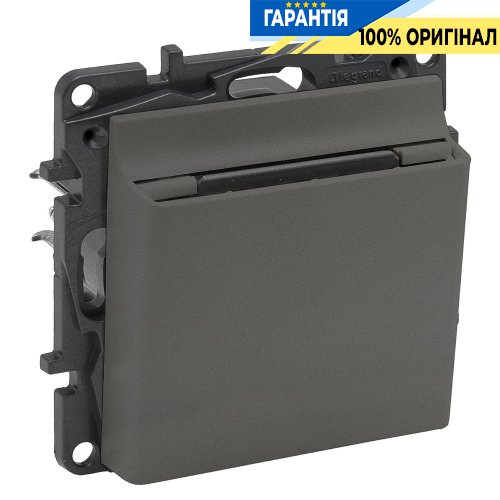 Выключатель карточный 6А 250В Legrand Niloe Step 863446, cталь