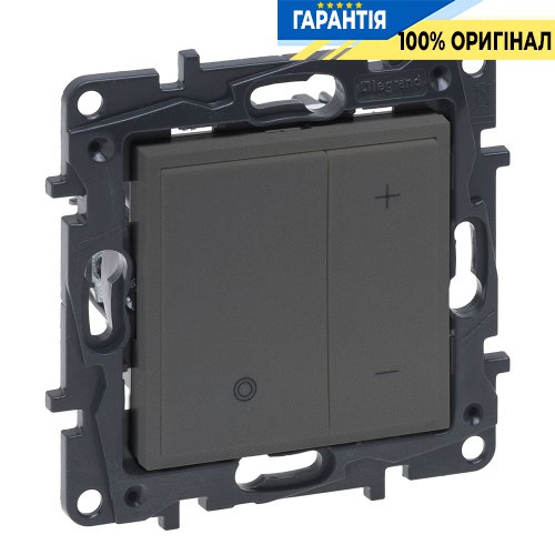 Світлорегулятор клавішний 400Вт всі навантаження Legrand Niloe Step 863453
