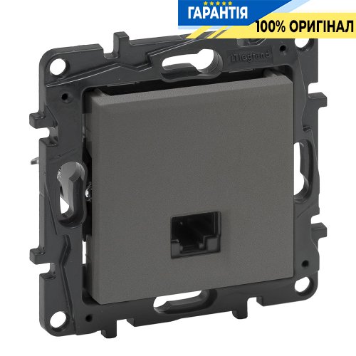Розетка компьютерная RJ45 CAT6 FTP Legrand Niloe Step 863461, cталь