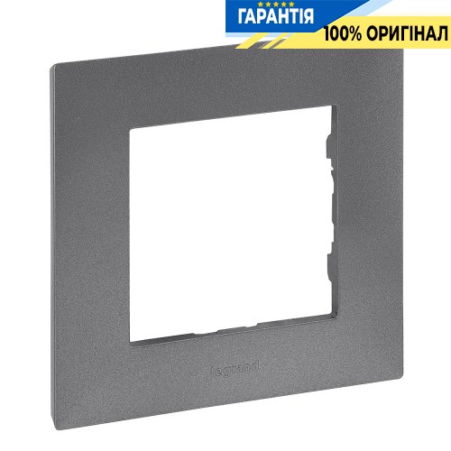 Рамка 1-постова Legrand Niloe Step 863491, сталь