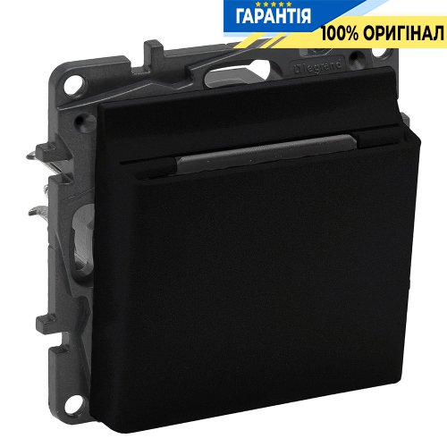 Выключатель карточный 6А 250В Legrand Niloe Step 863546, черный