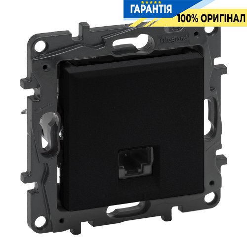 Розетка компьютерная RJ45 CAT5e UTP Legrand Niloe Step 863559, черный