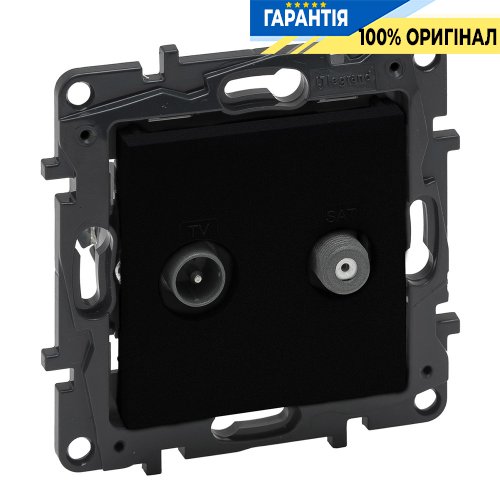 Розетка TV-SAT "зірка" Legrand Niloe Step 863583, чорний