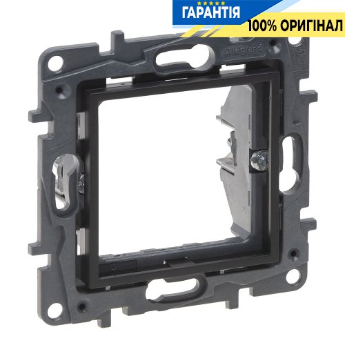 Адаптер для встановлення механізмів 45х45мм MOSAIC, Legrand Niloe Step 863589, чорний