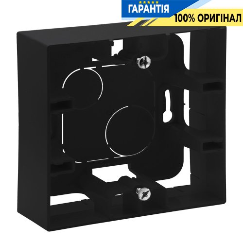 Коробка накладного монтажу 1-постова Legrand Niloe Step 863597, чорний