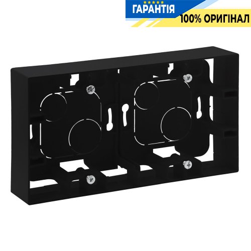 Коробка накладного монтажу 2-постова Legrand Niloe Step 863598, чорний