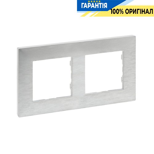 Рамка 2-постова Legrand Niloe Step 863892, алюмінієвий фактурний
